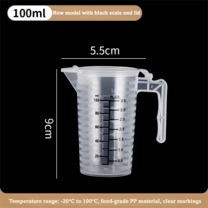 MIRELINA Thickened Measuring Cup with Scale with Lid 100/250/500/1000/2000/5000ML Liquid Container Multipurpose Large Capacity Plastic Water Jugs Kitchen Tool Accessories