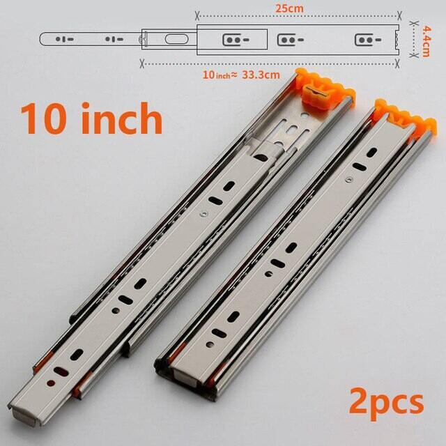 Push to Open Drawer Slides Full Extension handleless Side Mount Ball ...