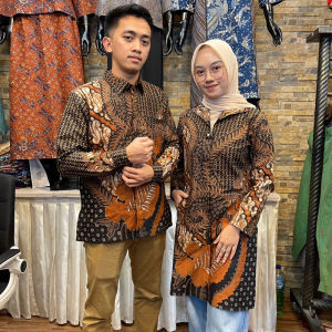 Batik couple bahan katun full lapisan trikot mewah klasic seragaman