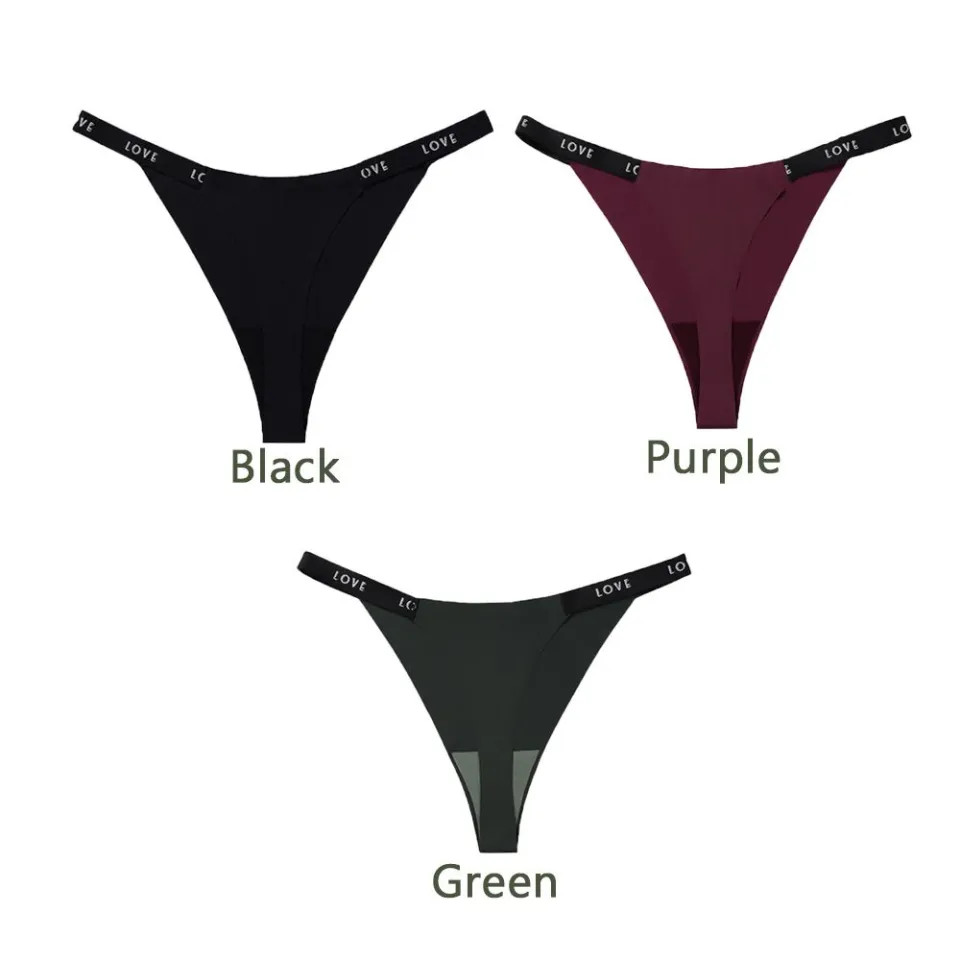 LIAOYING Rlastic Fitness Panties Women Girl Thin Strap Satin