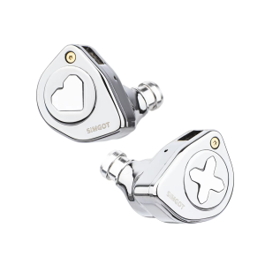 SIMGOT EW300 1DD+1Planar+1PZT Hybrid Driver IEM HIFI Earphones with Detachable Nozzles Silver-Plated OFC IEM Cable for Musician