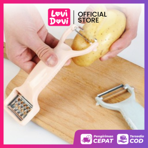 Pengupas Kulit Buah Dan Sayur 2 in 1 / Pisau Peeler Buah Sayur/ Parutan Pengupas Kentang Dan Wortel