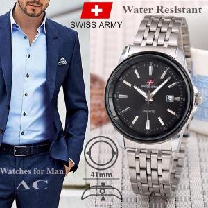 Jam Tangan Pria Kasual Swiss Army Rantai Tanggal SA 5539