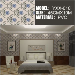 Flower wallpaper 10M*45CM European flower design PVC self-adhesive waterproof wallpaper
