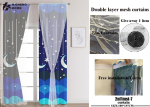 2PCS Window Door Bedroom Living Room Curtain Loopless Elegant Gorgeous Interior Home Decoration 100X185cm Kurtina Design COD