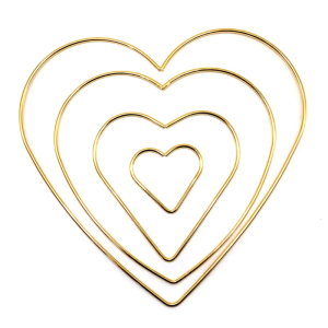 50-200mm Lov Shaped Dream Catcher Frame Circle Ring for Handmade Dreamcatcher Making Wall Decor Metal Macrame Moon Hoop