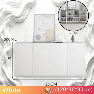 HARBOX Wooden Storage Cabinet Nordic Sideboard Cabinet Simple Storage Cabinet Modern Storage Cabinet