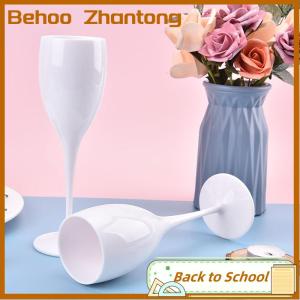 Behoo Champagne Flutes Glasse Plastic Wine Glasses Dishwasher-safe White Champagne Glass Restaurant Beer Whiskey Drinkware