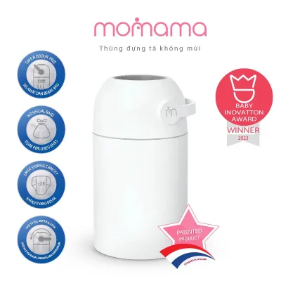 Thùng đựng tã đã qua sử dụng Momama Odour-Free Nappy Bin chống mùi gọn nhẹ an toàn cho bé