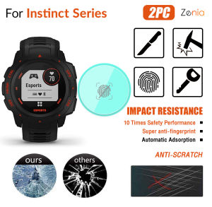 Zenia 2 Miếng Dán Bảo Vệ Toàn Bộ Cạnh Cong Màn Hình HD Đối Với Garmin Instinct Esports Tactical Solar Camo Surf Đồng Hồ Thể Thao Lướt Sóng Thông Minh HD 9H Miếng Dán Chống Trầy Xước Bảo Vệ Chống Cháy Nổ Siêu Chống Vân Tay Hiệu Suất An Toàn Hấp Phụ Tự
