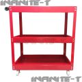 Heavyduty Utility Cart with 3 Layers, Rolling Tool Cart on Wheels, 400lbs Load Capacity. 