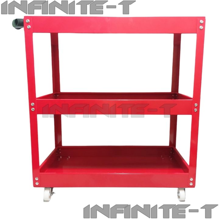 Heavyduty Utility Cart with 3 Layers, Rolling Tool Cart on Wheels, 400lbs Load Capacity
