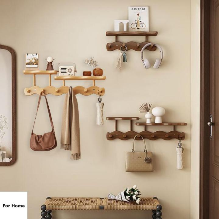 1PC Polished Finish Casual Hat Hanger Entryway Wall Hanging Shelves Living  Room Wall Mount Coat Rack with Hooks Easy Install Multipurpose Organizer