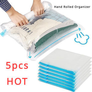 5pcs Travel Compression Bag Vacuum Bags for Storing Clothes Suitable for Luggage and Essential Cruise Clothing Vacum Storage Bag2026