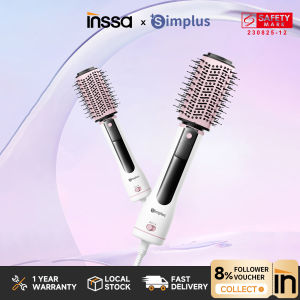 INSSA x Simplus Hot Styling Brush Hot Air Brush for Drying Straightening Curly Straight Dual-Use Fluffy Styling