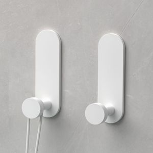 VITAL STORE 2PCS/Set ที่มีคุณภาพสูง Punch-Free อุปกรณ์จัดเก็บข้อมูล ตะขอเสื้อคลุม ตะขอแขวนฝักบัว ชั้นวางผ้าขนหนู ที่แขวนผนัง