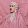 MAHKOTA786 - Mukena Sprinkle Aurora Diamond Mukenah Dewasa Jumbo Katun Premium Pearl Mutiara Tulle Tile Renda. 