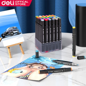 Deli Highlighter Set Color Marker Pen 60Pcs Colored Double Tipped Nib Set E70806