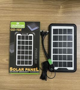 CROWNSTAR GD-10X GD10X 3W 6V USB SOLAR PANEL OUTDOOR EMERGENCY CHARGING FOR CELLPHONE TYPE-C ANDROID KELLYSHOP