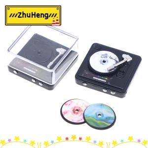 zhuheng 1:12 Dollhouse thu nhỏ Máy nghe nhạc CD máy nghe nhạc đĩa nhà mô hình trang trí nội thất đồ chơi nhà búp bê phụ kiện