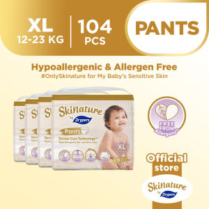 Skinature Pants By Drypers Baby Diaper XL (12-23kg) 26sx4 - Carton