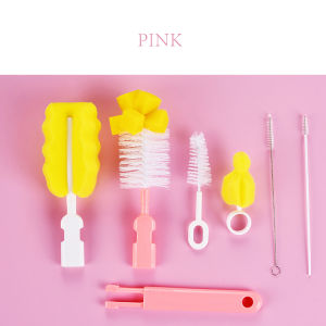 3set/6set Bottle Brush Cleaner Sponge Non-Slip Design Bottle Care Set