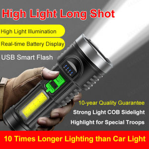 【Fast ship】Flashlight LED  Multifunctional Super Bright Rechargeable Strong Light
