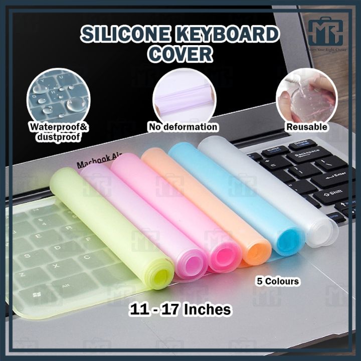 (11-17inch) PREMIUM QUALITY Universal Silicone Keyboard Protector cover ...