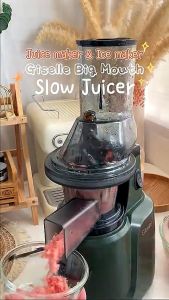 【Giselle 3-in-1 Big Mouth Cold Press Slow Juicer】Fruit & Vegetable Extractor / Soy Milk / Cendol Maker  KEA0356