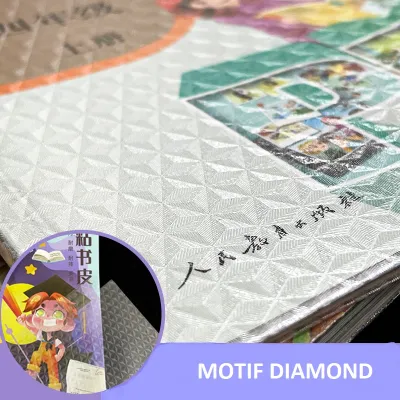 INDOLAPAK (CPP) Sampul Buku Stiker / Self-Adhesive Book Cover Waterproof / CPP Import / Diamond / Perekat / Import