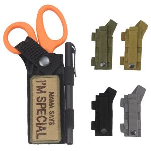 SEKINEW Hanging Bags  Pouch Shears Sheath Flashlight Holder  Pouch EDC Multi-functional 1000D Nylon Scissor Waist Bag Outdoor Sports
