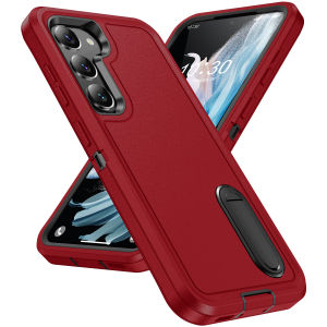 RICHMENT 3 IN 1 TPU+PC Full Coverage Military Grade Drop Proof Protection Phone Case with PC Kickstand Rugged Shockproof Protective Cover For Samsung Galaxy S26 Ultra S25 ultra S25FE S24 Plus S24+ S24 S23 Ultra S23 Plus S23+ S23Ultra S22 Ultra S22 Plus