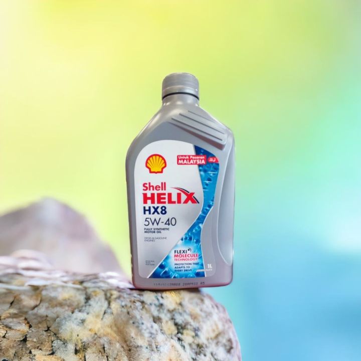 Shell Lubricant Oil (Minyak Hitam Kereta) Helix HX8 5W-40 (1L) | Lazada