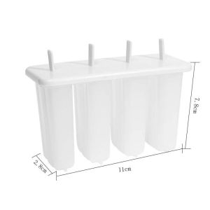 Popsicle Molds 4 Cavity Ice Cream Molds Homemade Ice Cream and Frozen Treats Easy Release DIY Popsicle Mold