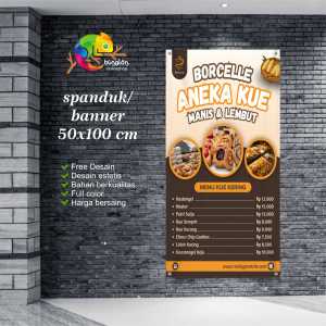Cetak Spanduk Banner Aneka Kue Manis Dan lembut