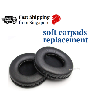 [SG] 1 Pair Soft Earpads PU Leather Round Earpads Replacement Ear pads Foam Cushion Cap Cover Earphones Headphones