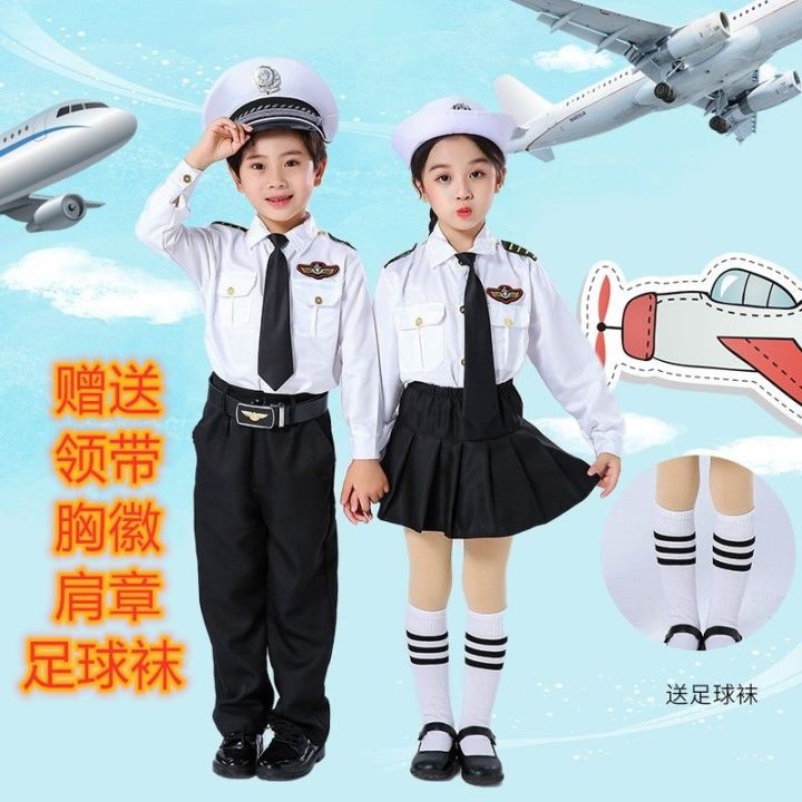 Ready Stock Captain Flight Attendant Suit Men Women Aviator Pilot
