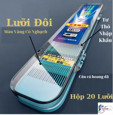 Bộ Thẻo Câu Đài Buộc Sẵn 20 Đôi Lưỡi Câu Cá Chất Lượng Cao Sức Kéo Tốt Lưỡi Sắc Bén LC24 - Sanami Fishing