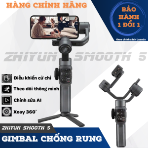 Gimbal điện thoại Zhiyun Smooth 4 Tay cầm chống rung cho điện thoại hỗ trợ quay phim chụp ảnh chuyên nghiệp chuyển cảnh mượn mà quay phim ổn định nhận dận và di chuyển theo vật xoay 360 độ