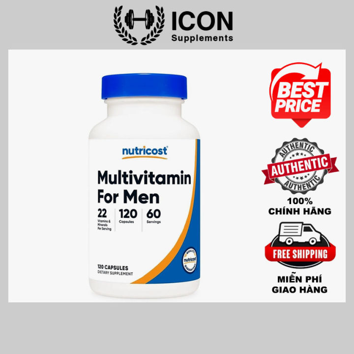 Nutricost Multi Vitamin For Men (120 viên) - Bổ Sung 22 Loại Vitamin Và Khoáng Chất Cần Thiết Cho Nam Giới