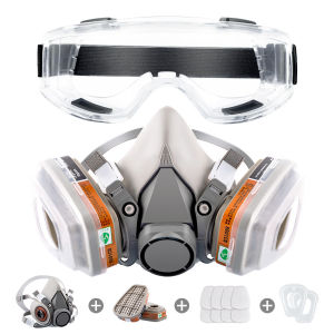 Respirator Gas Mask 7 In 1 Suit Safety Work Filter Dust Mask paint mask respirator mask gas mask full face gas mask respirator for chemical