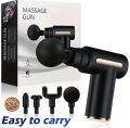 USB mini rechargeable fascia gun. Massage gun. Fascia gun electric massager. Relieve muscle massage. 