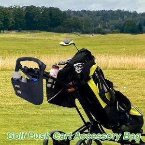 Golf Push Cart Accessory Bag with Multiple Compartments Waterproof Storage Organizer For Golf Clubs And Gear