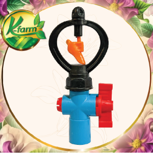สปริงเกอร์ใบหูช้าง ให้น้ำกระจาย มี 3 สี โครงไม่หมุน พร้อม วาล์วเกษตร สวมท่อ 4 หุน และ 6 หุน สปริงเกอร์ ใบแฟนซี SPRINKLER K FARM