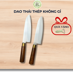 Dao thái gọt hoa quả dáng Nhật cán gỗ thái và gọt hoa quả sắc bén