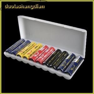 [Duola] Portable plastic battery case cover holder storage box for 10pcs 18650 Batteries