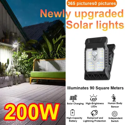 【Buy 1 Take 1】 [Ready Stock] Portable Solar Light Outdoor Garden Clip Motion Sensor LED Light Sunlight Waterproof Patio Outdoor Solar Light Country House Solar Light 0 Electricity Solar clip light