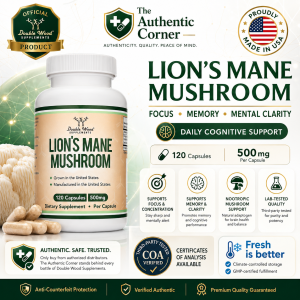 ✅ [OFFICIAL] Lions Mane US-Grown Mushrooms 120 Cognition Capsules for Ultimate Brain Health Nerve Growth Factor (NGF) Cognition Memory Synaptic Plasticity IQ Verbal Fluency Processing Speed Happiness Made in USA