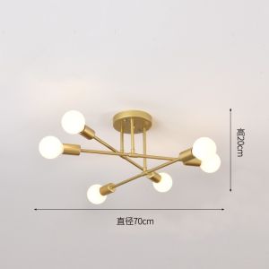 Nordic living room pendant lights modern and minimalist restaurants iron art ceiling lights creative and personalized industrial style bedroom lighting fixtures