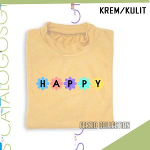 Kaos Anak Strech Lengan Panjang Motif Happy